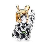 The Charmery Breloque Loki en argent sterling 925 compatible avec les bracelets Pandora et beaucoup d'autres bracelets à breloques britanniques.