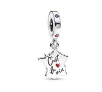 The Charmery C`est La Vie Breloque en argent 925 compatible avec les bracelets Pandora, Trollbeads, Chamilia, Biagi et beaucoup d'autres bracelets à breloques britanniques.