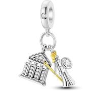 The Charmery Charm Parthénon grec en argent 925 compatible avec les bracelets Pandora, Trollbeads, Chamilia et beaucoup d'autres bracelets à breloques britanniques.