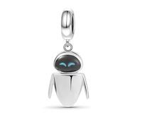 The Charmery Charm robot Eve en argent 925 compatible avec les bracelets Pandora, Trollbeads, Chamilia, Biagi et de nombreux autres bracelets à breloques britanniques.