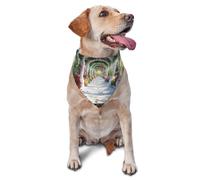The Charming Garden Is Real and Vivid Printed Graphic Pet Triangle Scarf for Dogs & Cats Adjustable Cute Pet Bandana for & Photo Shoots
