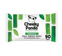 The Cheeky Panda - Lingettes antibactériennes en bambou | Lot de 100 Lingettes | Tue 99% des germes, certifié EN 1276, solide et durable