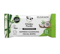 The Cheeky Panda | Lingettes Démaquillantes | 25 Lingettes Parfum Noix de Coco | Fabriquées à partir de 100% de Bambou