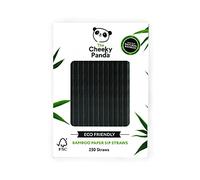 The Cheeky Panda Pailles Cocktail Carton Jetables | Noir | Lot de 250 Paille Bambou