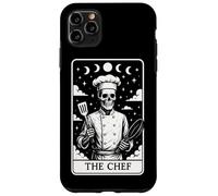 The Chef Cook Carte de Tarot Squelette de Cuisine Motif Lune sorcière Coque pour iPhone 11 Pro Max