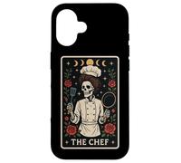 The Chef Cook Carte de Tarot Squelette de Cuisine Motif Lune sorcière Coque pour iPhone 16
