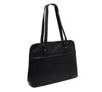 The Chesterfield Brand Branson Sac à bandoulière Cuir véritable 37 cm Compartiment ordinateur noir