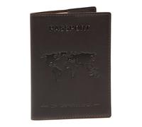 The Chesterfield Brand Étui pour carte d'identité marron en cuir pour femme et homme - Passport Case 192904