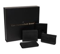 The Chesterfield Brand Porte-monnaie set cadeau 4 pièces cuir 12 cm noir