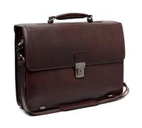 The Chesterfield Brand Salvatore Porte-documents Messenger Cuir 42 cm Compartiment pour ordinateur portable brun