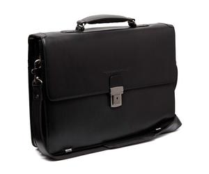 The Chesterfield Brand Salvatore Porte-documents Messenger Cuir 42 cm Compartiment pour ordinateur portable noir