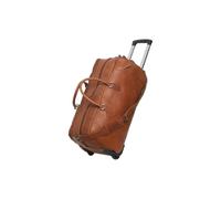 The Chesterfield Brand Wax Pull Up 2 roulettes Sac de voyage Cuir 60 cm brun