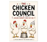 The Chicken Council Judging humanity since day one (Wall Calendar 2027 DIN A4 portrait), CALVENDO 12 Month Wall Calendar: Three chickens. Twelve opinions. Zero wisdom.
