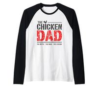 The Chicken Dad The Myth The Man The Legend Funny Voltry Manche Raglan