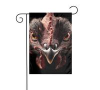 The Chicken Head Drapeau de jardin vertical double face 30 x 45 cm Décoration extérieure