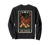 The Chicks Carte de Tarot Motif Poule sorcière Sweatshirt