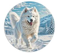 The Chien Eskimo américain Puzzle Rond De 1000 Pièces pour Women Décompression Impossible Pression Réduite Familial Cadeau Décoration' Bricolage Classiques 1000pcs (67.5x67.5cm)