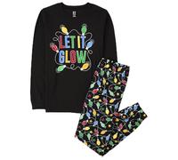 The Children's Place Baby Girls Family Matching Christmas Holiday Sets, Snug Fit 100% Cotton, Adult, Big Kid, Toddler, Pajama Set, Let It Glow, X-Large US