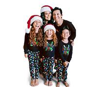 The Children's Place Baby Girls Family Matching Christmas Holiday Sets, Snug Fit 100% Cotton, Adult, Big Kid, Toddler, Pajama Set, Let It Glow, 3T US