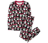 The Children's Place Baby Girls Family Matching Christmas Holiday Sets, Snug Fit 100% Cotton, Adult, Big Kid, Toddler, Pajama Set, Santa Allover, 3X-Large US