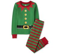 The Children's Place Baby Girls Family Matching Christmas Holiday Sets, Snug Fit 100% Cotton, Adult, Big Kid, Toddler, Pajama Set, Elf Suit, 6 US