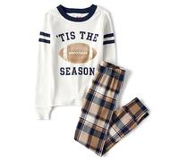 The Children's Place Family Matching, Football Pajama Sets, Cotton Ensemble de Pijama, C'est la Saison, S Mixte bébé