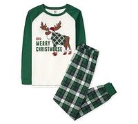 The Children's Place Holiday Long Sleeve Pajamas Ensemble de Pijama, Élan 22-Adulte, 3XL Bébé Fille