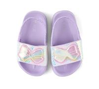 The Children's Place Sandales à enfiler quotidiennes pour bébés filles et tout-petits avec sangle arrière, Nœud argenté, 26 EU