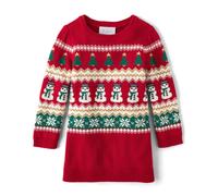 The Children's's Place Baby-Girls and Toddler Long Manched Pull Robe classique Red Fairisle 18 mois 24 mois