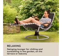 The Chiller Chaise longue à bascule 77 x 85x 173cm - noir