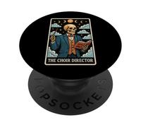 The Choir Director Carte de Tarot Squelette Chorister Lune sorcière PopSockets PopGrip Adhésif