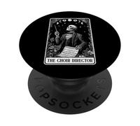 The Choir Director Carte de Tarot Squelette Chorister Lune sorcière PopSockets PopGrip Adhésif