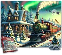 The Christmas Express Train 1000 Piece Festive Santa Jigsaw Puzzle For Adults -