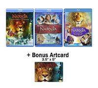 The Chronicles of Narnia: Complete Movie Trilogy Blu-ray Bundle (The Lion, the Witch and the Wardrobe / Prince Caspian / Voyage of the Dawn Treader) + Bonus Art Card