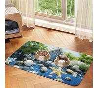 The Church in Fantasy Tapis d'alimentation pour chien et chat - En cuir absorbant - Imperméable - Pas de taches - Séchage rapide - Antidérapant - 60 x 40 cm