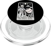 The Ciment Mixer Bétonnière Squelette Tarot Card Witchy PopSockets PopGrip pour MagSafe