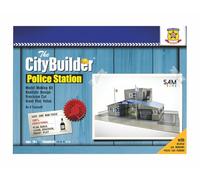 The CityBuilder Kit de modélisme en carton de poste de police - Modèle de construction ferroviaire à l'échelle O