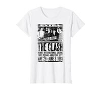 The Clash - Bonds Flyer Poster T-Shirt, Femme, Blanc, XS
