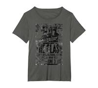 The Clash - Bonds Flyer Poster T-Shirt, Femme Grandes Tailles, Asphalte, 4X