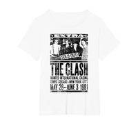 The Clash - Bonds Flyer Poster T-Shirt, Femme Grandes Tailles, Blanc, 1X