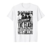 The Clash - Bonds Flyer Poster T-Shirt, Homme, Blanc, 3XL