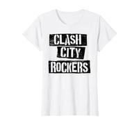 The Clash - Clash City Rockers T-Shirt, Femme, Blanc, M