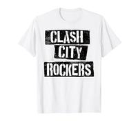 The Clash - Clash City Rockers T-Shirt, Homme, Blanc, 5XL
