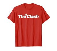 The Clash - Logo étoile Blanche T-Shirt, Homme, Rouge, L