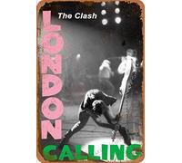 The Clash London Calling Panneaux d’étain Vintage Affiche de métal rétro Plaque de Panneau Mur Art décor 8×12 Pouces