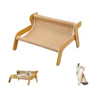 The Claw Lounge, Cat Sisal Chair, 2-in-1 Cat Scratch Pad and Lounger, Lounge Style Pet Seat Cooling Mat, Wavy Design Rocker for Indoor Cats (Cooling Mat Style)