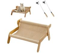 The Claw Lounge,Cat Sisal Chair,2-in-1 Cat Scratch Pad and Lounger,Wear-Resistant Scratching Pad Lounge Chair,Wavy Design Rocker Providing Claw Trimming and Comfort,for Indoor Cats (sisal Hemp)
