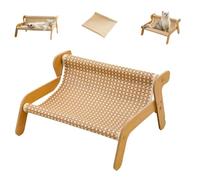 The Claw Lounge - Chaise en sisal pour chat, chaise 2 en 1 pour chat d'intérieur, hamac pour griffoir, lit en sisal résistant à l'usure (kaki2)
