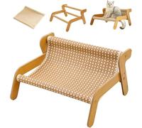 The Claw Lounge - Chaise en sisal pour chat, chaise 2 en 1 pour chat d'intérieur, hamac pour griffoir, lit en sisal résistant à l'usure (kaki2)