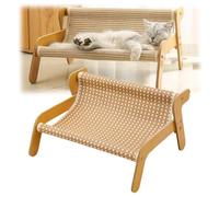 The Claw Lounge, Hamac et Griffoir pour Chat 2 en 1 avec Coussin en Sisal et Tapis Rafraîchissant, Meuble Surélevé pour Chats D'intérieur, Résistant à l'usure, Respirant et Amusant(Style 2,Large)